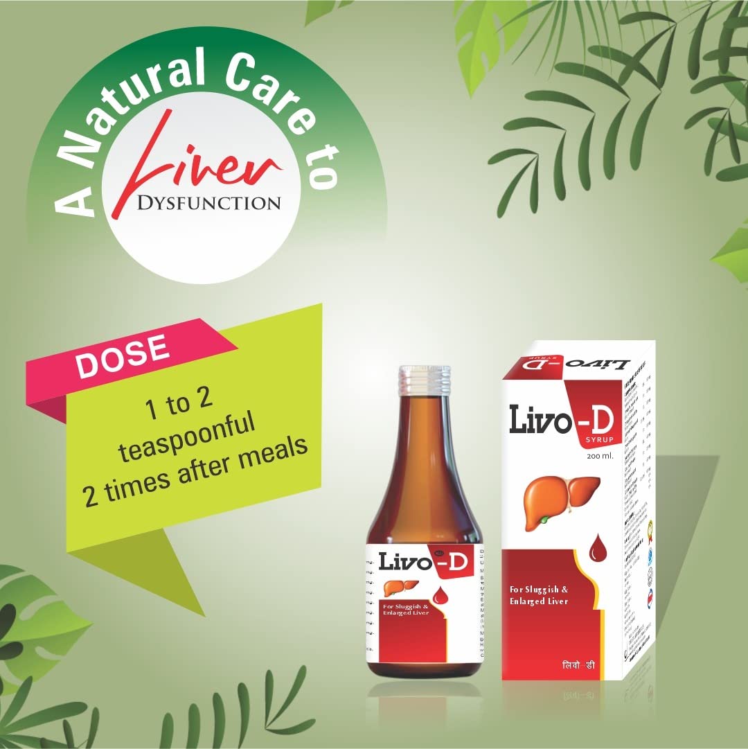 Livo-D Syrup For Liver 450 ML | Helps with Liver Detoxification | Improves Digestion| Immunity and Metabolism | For Men & Women | Pack of 1
