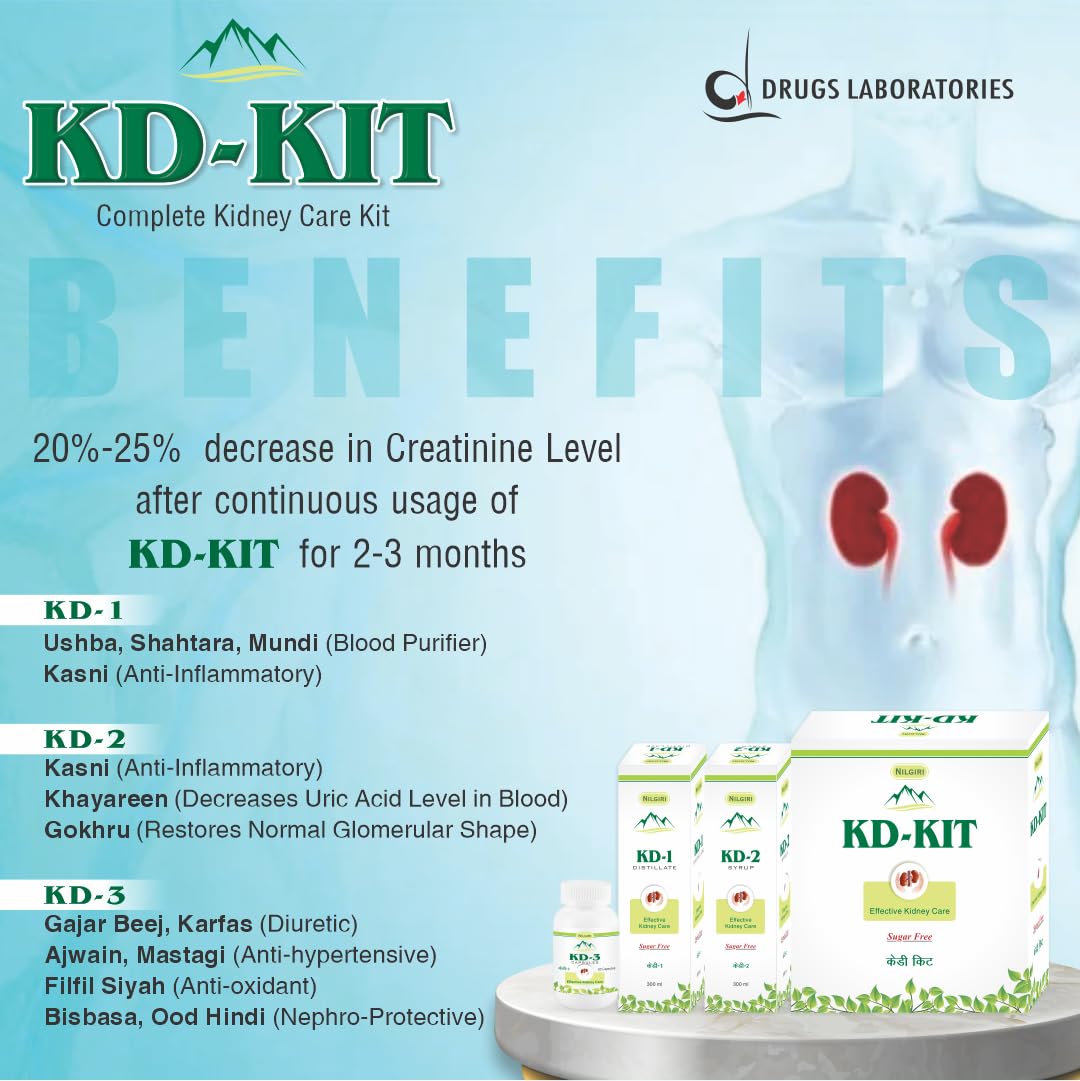 KD KIT for Effective Kidney Care | Complete Kidney Care Kit | Kidney Support Ayurvedic Health Supplement