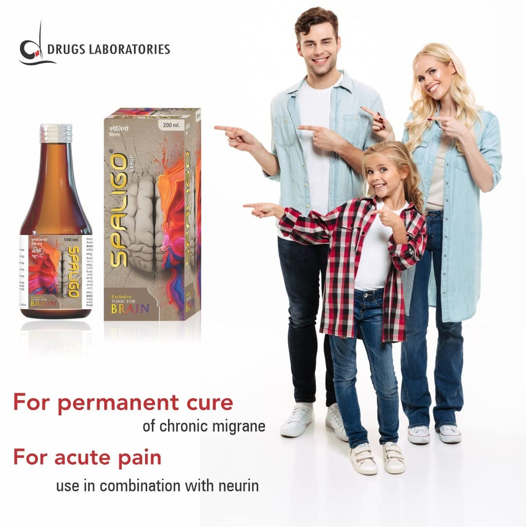 Spaligo Tonic For Brain  450 ML Syrup | Helps with Focus | Memory | Clarity | Suitable for Men, Women & Children
