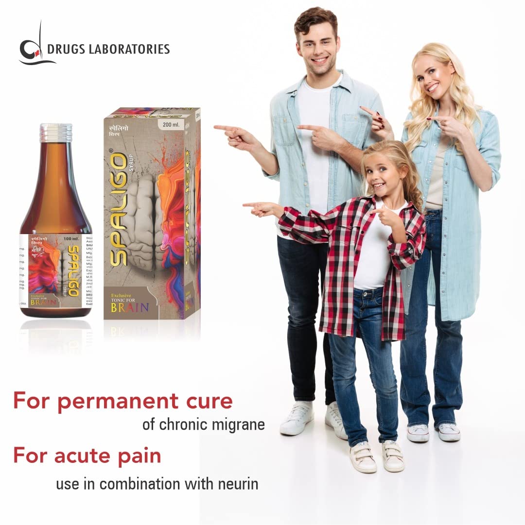 Spaligo Tonic For Brain  450 ML Syrup | Helps with Focus | Memory | Clarity | Suitable for Men, Women & Children