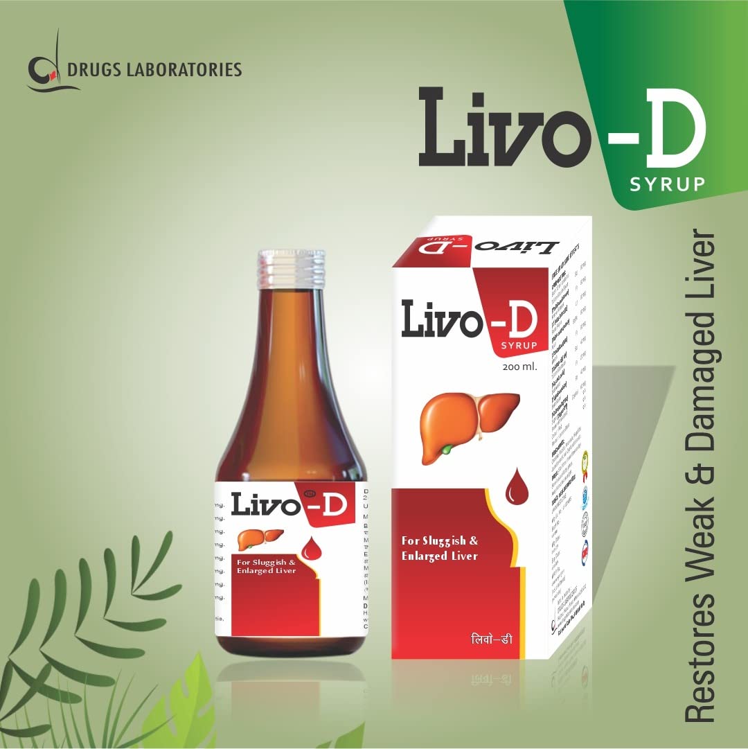 Livo-D Syrup For Liver 450 ML | Helps with Liver Detoxification | Improves Digestion| Immunity and Metabolism | For Men & Women | Pack of 1