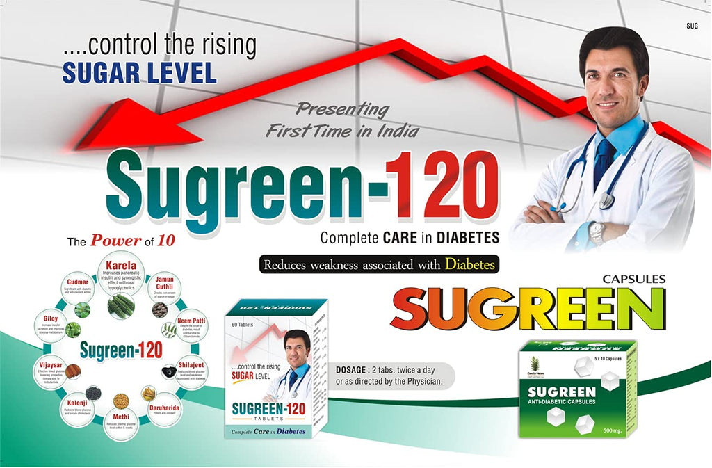 Sugreen 120 for Healthy Sugar Control - 60 Tablets
