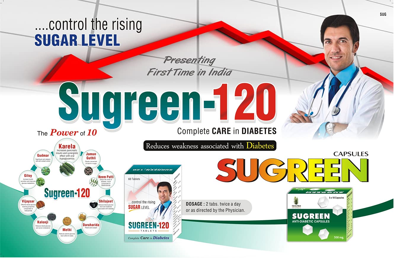 Sugreen 120 for Healthy Sugar Control - 60 Tablets