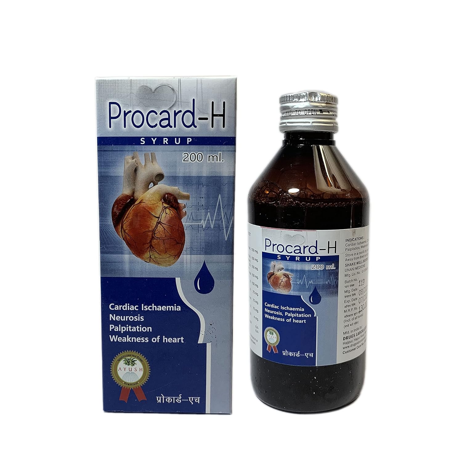 Drugs Lab Procard-H Syrup For Heart 200 ML