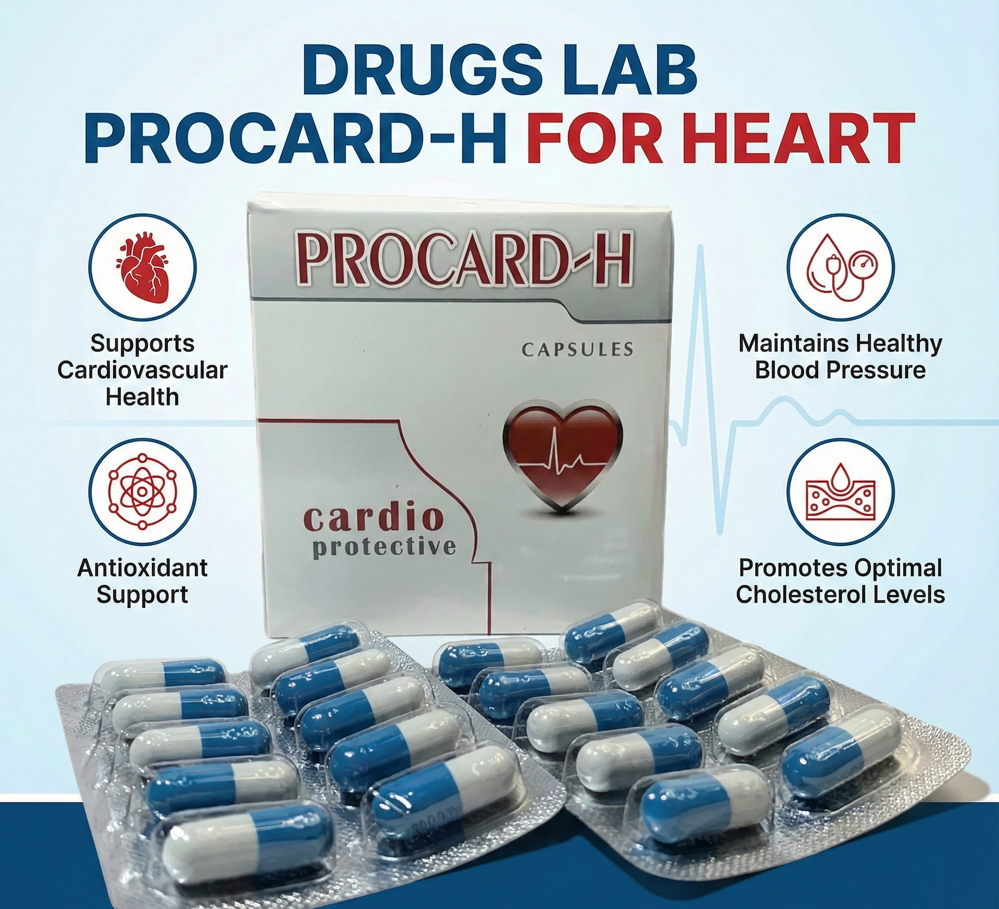 Drugs Lab Procard-H For Heart - Quantity - 10 Strips x 10