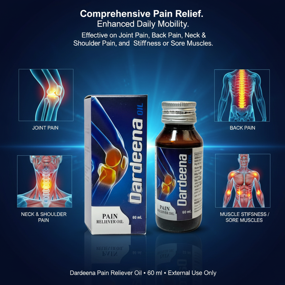 Drugs Lab Dardeena Pain Relief Oil 60 ML Pack of 2