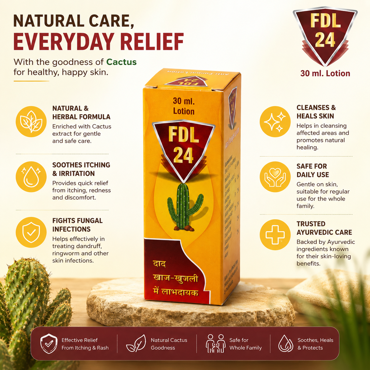FDL 24 Lotion - Benefits Infographic