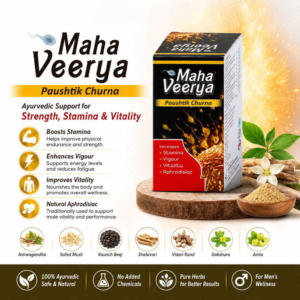 Maha Veerya - Benefits Infographic with Key Ingredients