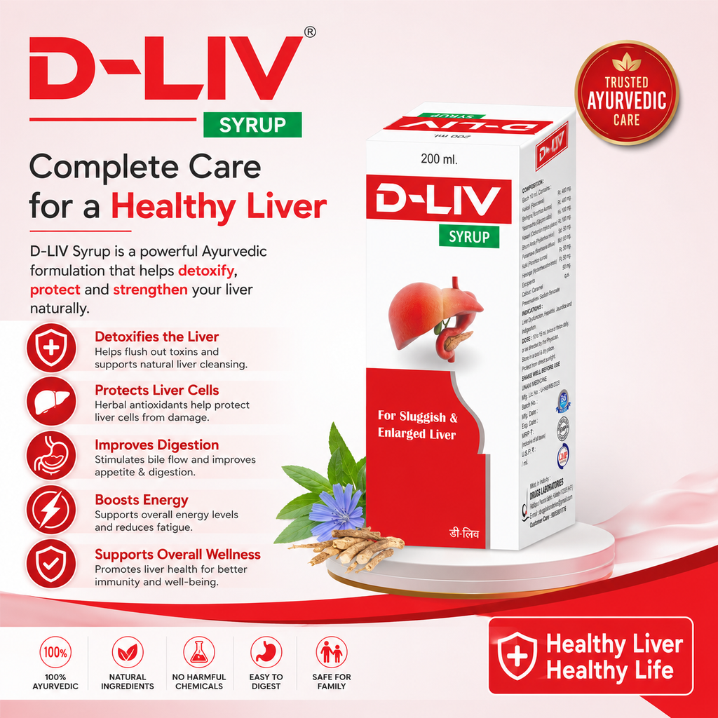 D-Liv Syrup benefits infographic