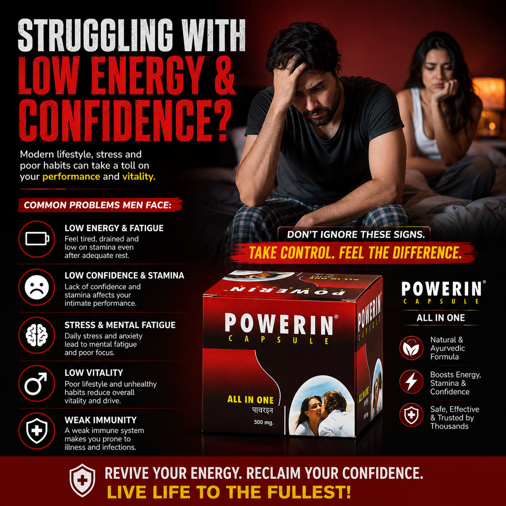 Powerin Capsule - Problems Infographic