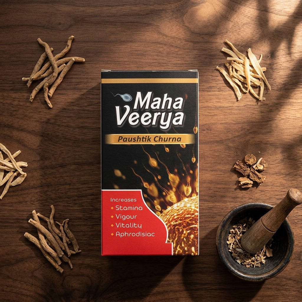 Maha Veerya Paushtik Churna - Product with Ashwagandha Roots
