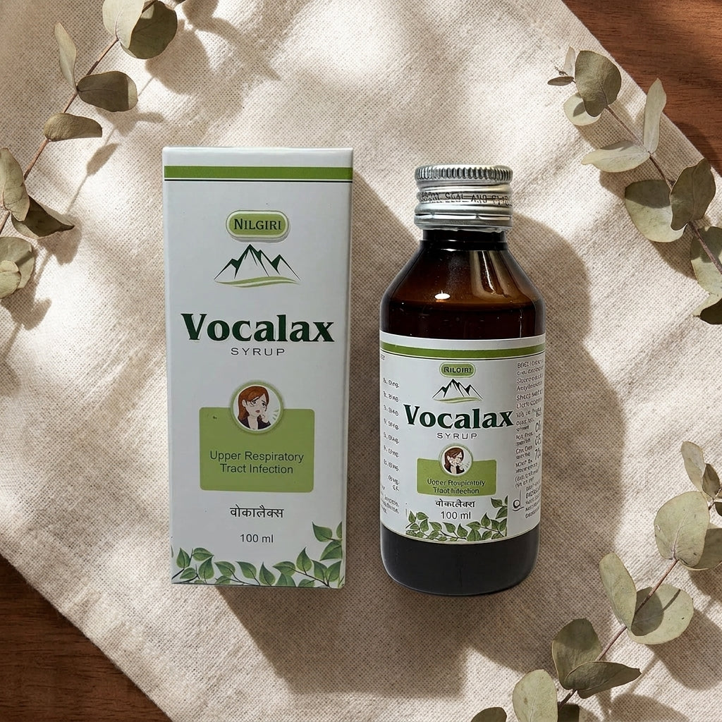 Nilgiri Vocalax Syrup - Bedside Lifestyle Shot