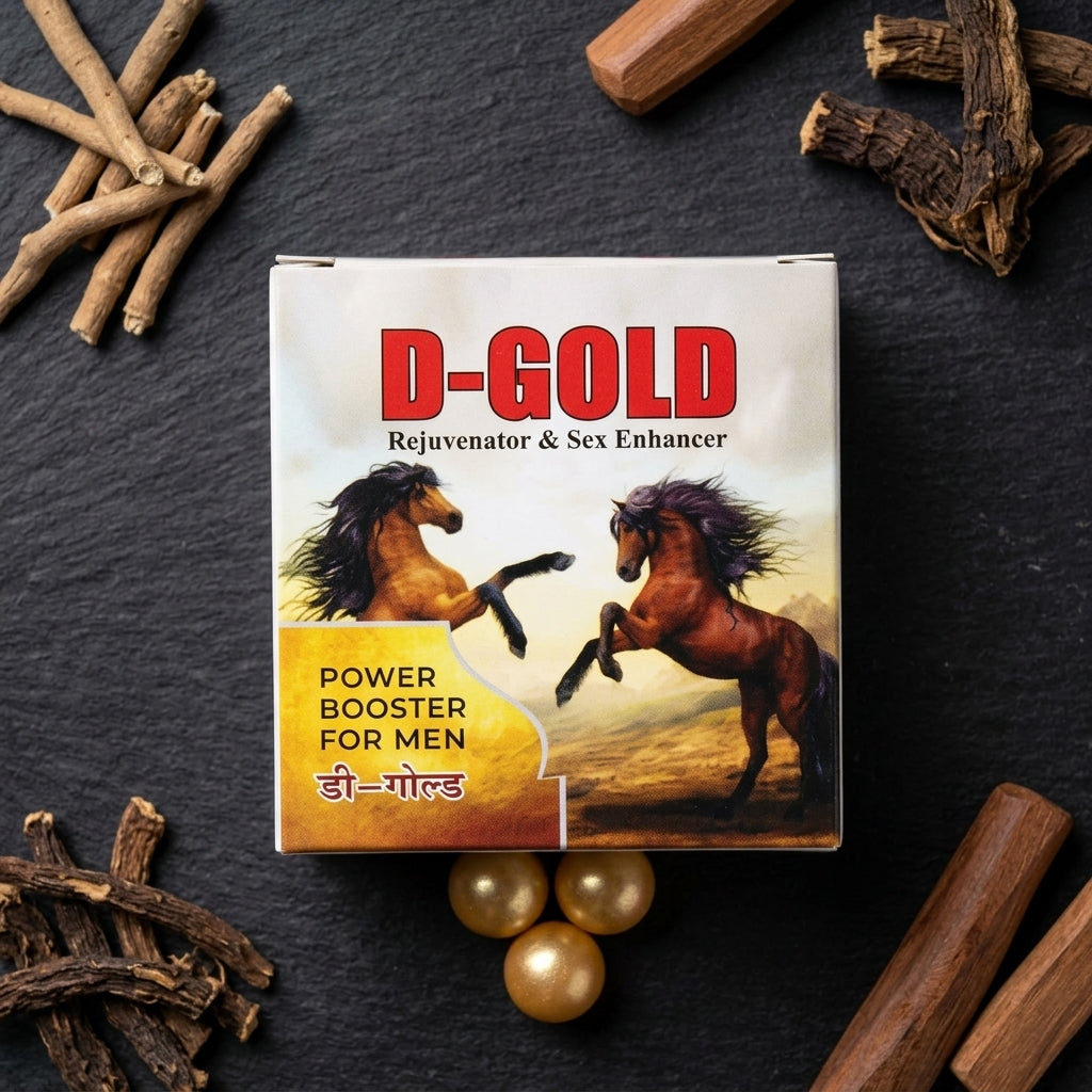 D-Gold Power Booster for Men - Golden Pills with Ginseng