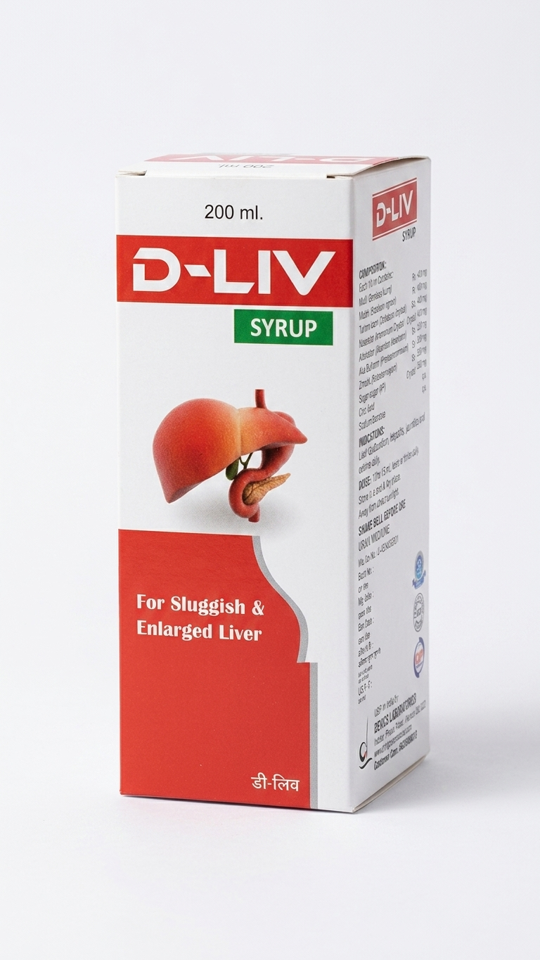 D-Liv Syrup 200ml product box