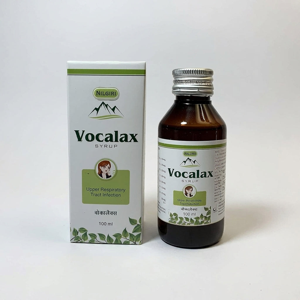 Vocalax Syrup - Woman Holding Bottle Lifestyle Shot