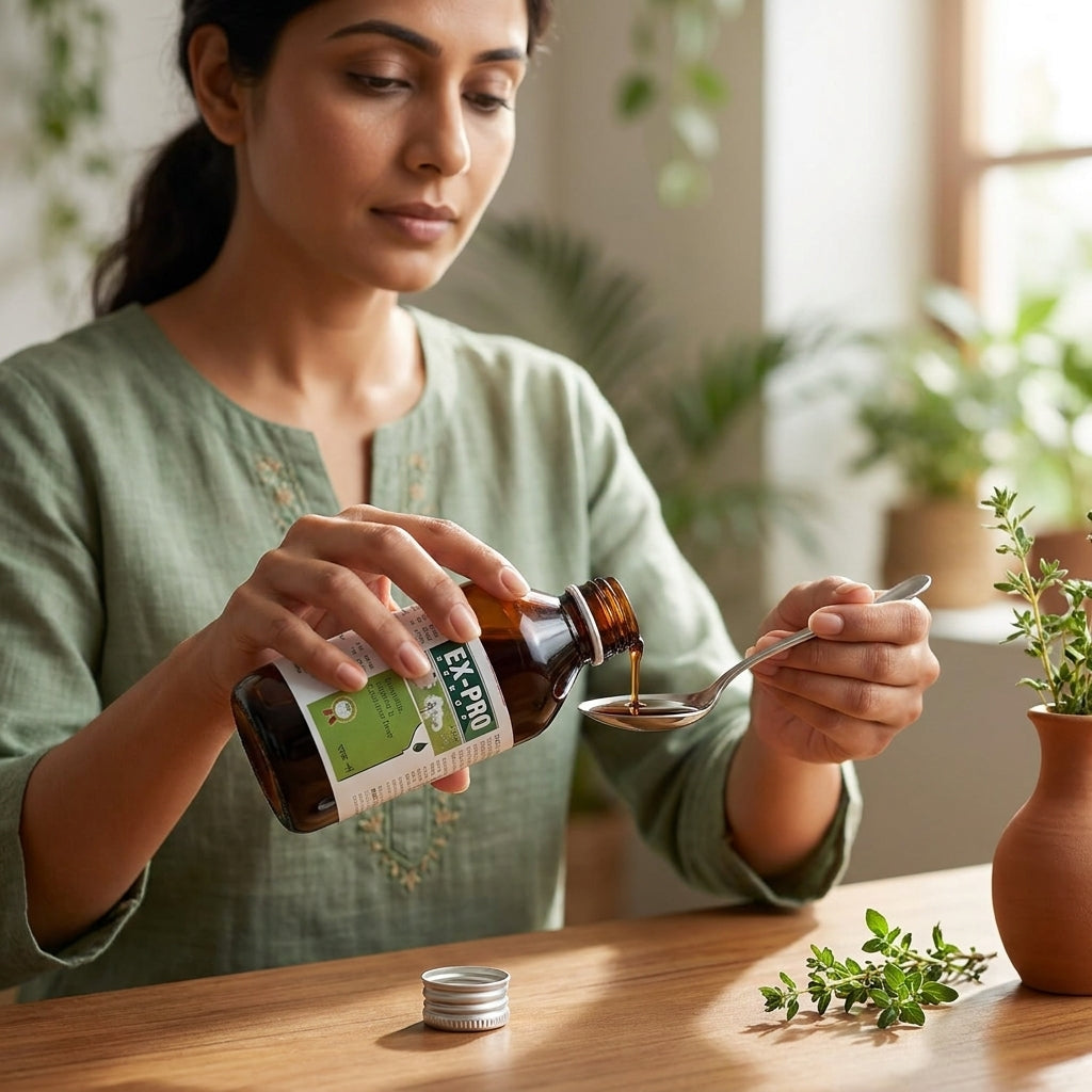 EX-PRO Syrup - Flat Lay with Mulethi Herbs