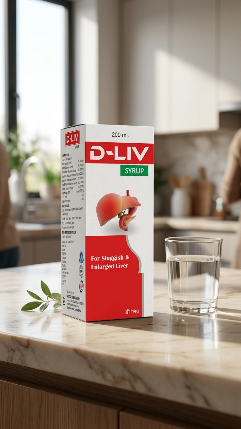 D-Liv Syrup with herbal ingredients