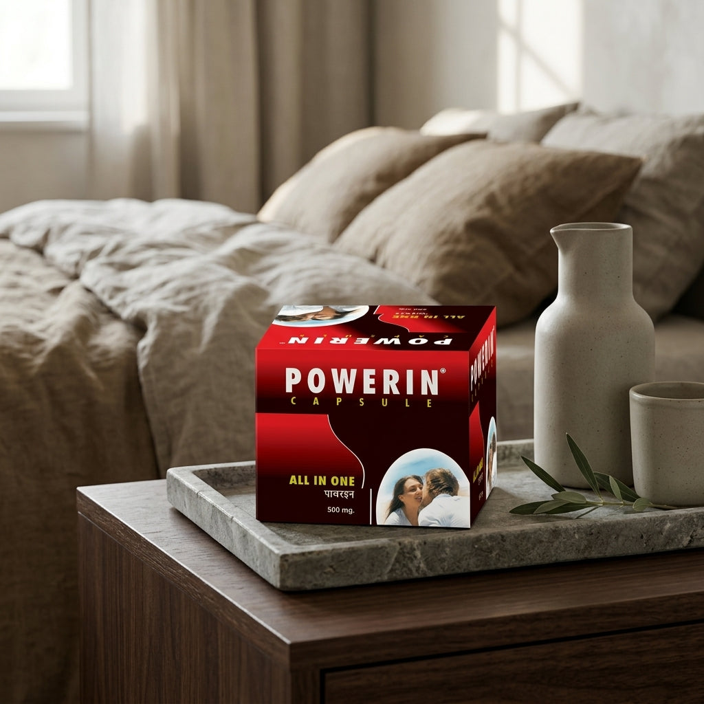 Powerin Capsule - Natural Ingredients Flat Lay