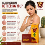 FDL 24 Lotion - Skin Problems Infographic