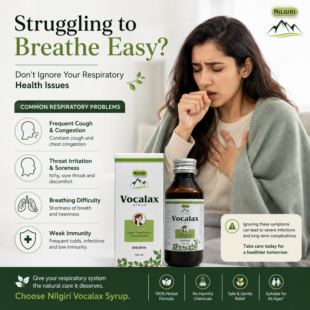 Vocalax Syrup - Common Respiratory Problems Infographic